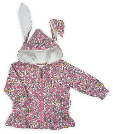 Bluza dziewczęca z kapturem, rozpinana, różowa, Nicol