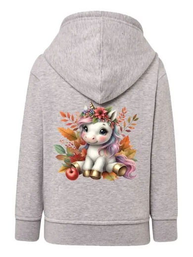 Bluza dziewczęca z kapturem, rozpinana, szara, Tup Tup