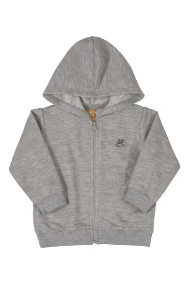 Bluza dziewczęca z kapturem, rozpinana, szara, Up Baby