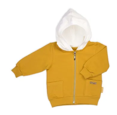 Bluza dziewczęca z kapturem, rozpinana, żółta, Nicol