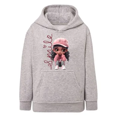 Bluza dziewczęca z kapturem, szara, Tup Tup