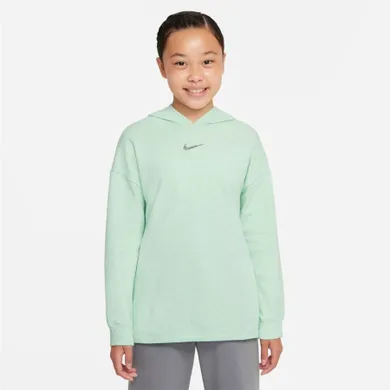 Bluza dziewczęca z kapturem, zielona, Nike Yoga girls