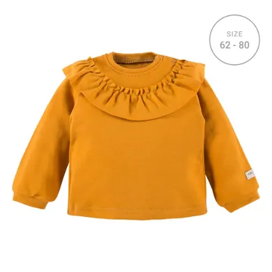 Bluza dziewczęca, żółta, falbanka, Eevi