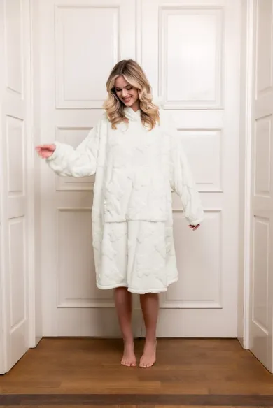 Bluza-koc, ecru, Reno, Italian Fashion