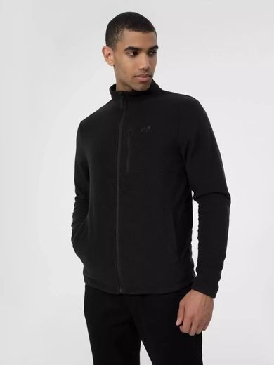 Bluza męska, rozpinana, czarna, 4F