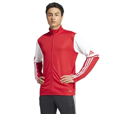 Bluza męska, rozpinana, czerwona, Adidas Squadra