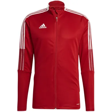 Bluza męska, rozpinana, czerwona, Adidas Tiro