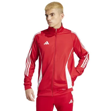 Bluza męska, rozpinana, czerwona, Adidas Tiro