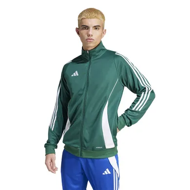 Bluza męska, rozpinana, zielona, Adidas Tiro