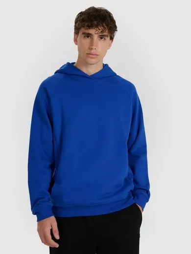 Bluza męska z kapturem, niebieska, 4F