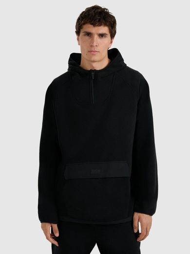 Bluza męska z kapturem, polarowa, czarna, 4F