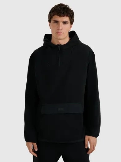 Bluza męska z kapturem, polarowa, czarna, 4F