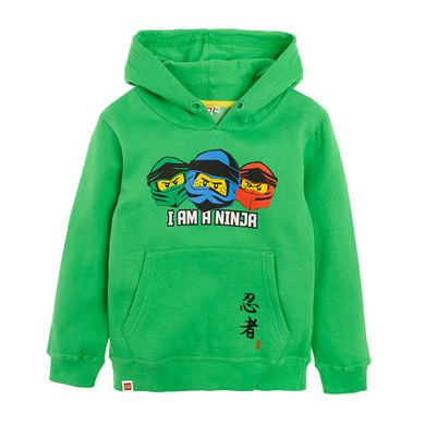 Bluza z kapturem chłopięca, zielona, Lego Ninjago