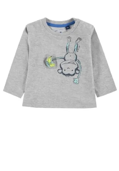 Bluzka chłopięca z długim rękawem, beżowa, Tom Tailor