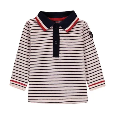 Bluzka chłopięca z długim rękawem, biała, Kanz