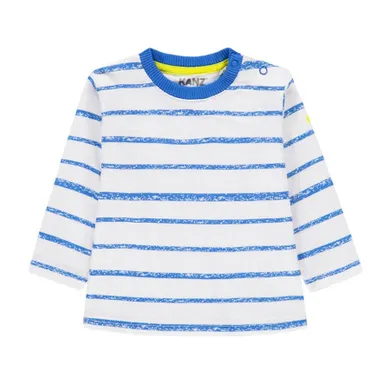 Bluzka chłopięca z długim rękawem, biała, Kanz