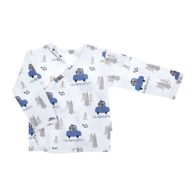 Bluzka chłopięca z długim rękawem, biała, Nicol