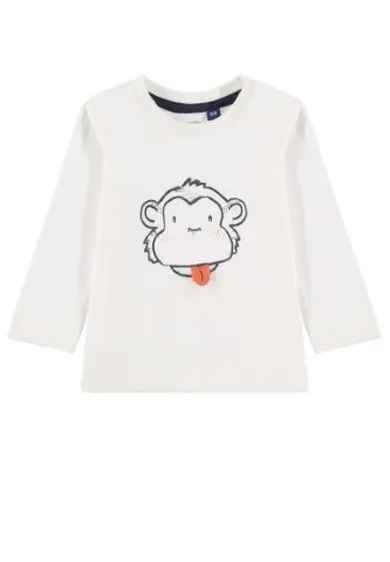 Bluzka chłopięca z długim rękawem, biała, Tom Tailor