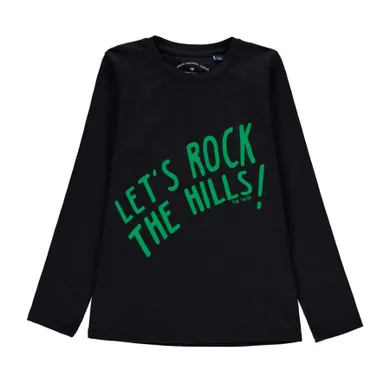 Bluzka chłopięca z długim rękawem, czarna, Tom Tailor