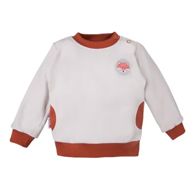 Bluzka chłopięca z długim rękawem, ecru, Eevi