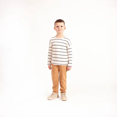 Bluzka chłopięca z długim rękawem, ecru, Nicol