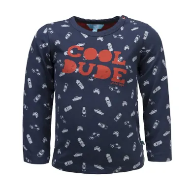 Bluzka chłopięca z długim rękawem, granatowa, Lief