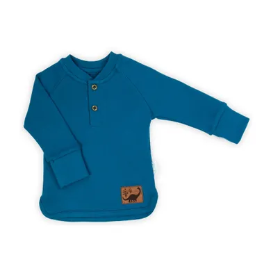 Bluzka chłopięca z długim rękawem, granatowa, Nicol