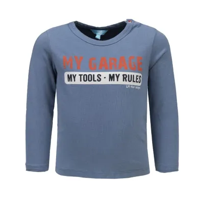 Bluzka chłopięca z długim rękawem, niebieska, Lief