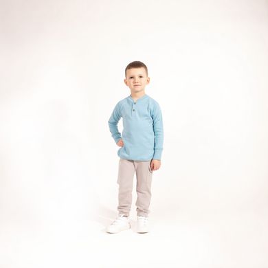 Bluzka chłopięca z długim rękawem, niebieska, Nicol