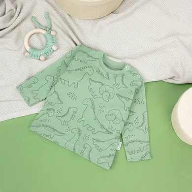 Bluzka chłopięca z długim rękawem, zielona, Tup Tup