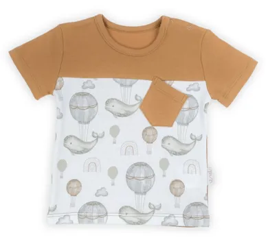 Bluzka chłopięca z krótkim rękawem, biała, Nicol