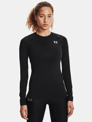 Bluzka damska z długim rękawem, czarna, Under Armour