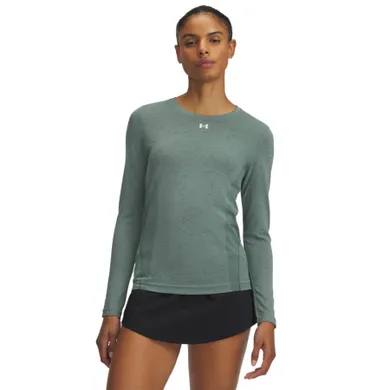 Bluzka damska z długim rękawem, zielona, Under Armour