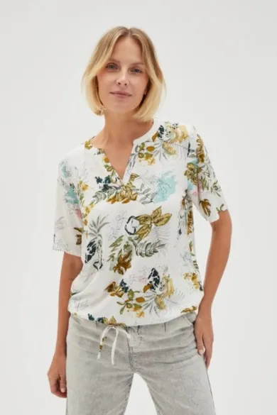 Bluzka damska z krótkim rękawem, czarna, Moodo