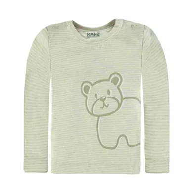 Bluzka dziecięca z długim rękawem, beżowa, Kanz