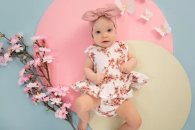 Bluzka dziewczęca bez rękawów, bawełna organiczna, ecru, Pinokio