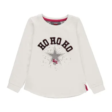 Bluzka dziewczęca z długim rękawem, biała, Kanz
