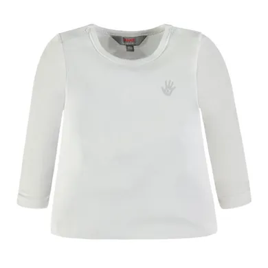Bluzka dziewczęca z długim rękawem, biała, Kanz