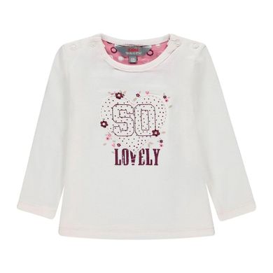 Bluzka dziewczęca z długim rękawem, biała, Kanz