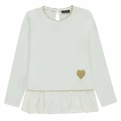 Bluzka dziewczęca z długim rękawem, biała, Marc O'Polo