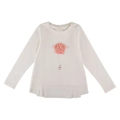 Bluzka dziewczęca z długim rękawem, biała, Tom Tailor