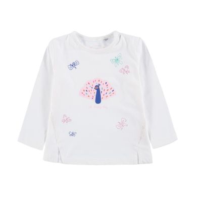 Bluzka dziewczęca z długim rękawem, biała, Tom Tailor