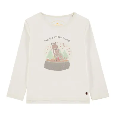 Bluzka dziewczęca z długim rękawem, biała, Tom Tailor