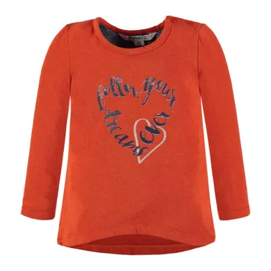 Bluzka dziewczęca z długim rękawem, czerwona, Kanz