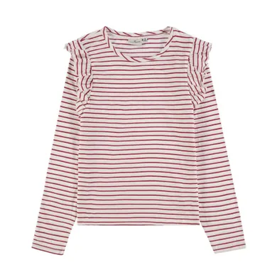 Bluzka dziewczęca z długim rękawem, czerwona, Tom Tailor