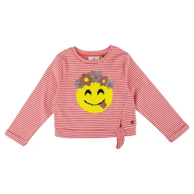 Bluzka dziewczęca z długim rękawem, czerwona, Tom Tailor