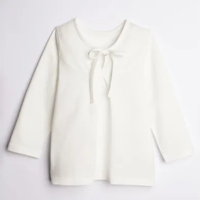 Bluzka dziewczęca z długim rękawem, ecru, Nicol