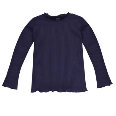 Bluzka dziewczęca z długim rękawem, granatowa, Pinokio