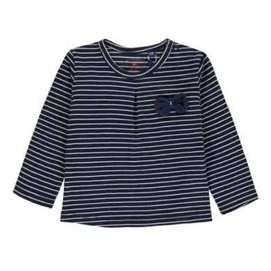 Bluzka dziewczęca z długim rękawem, granatowa, Tom Tailor