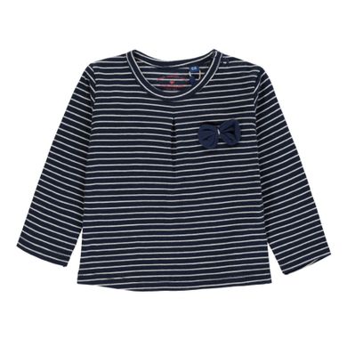 Bluzka dziewczęca z długim rękawem, granatowa, Tom Tailor